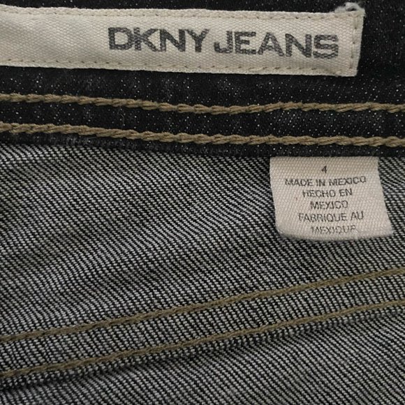 Donna Karan New York DKNY Brand Black Straight Leg Jeans Size 4 - Picture 2 of 5